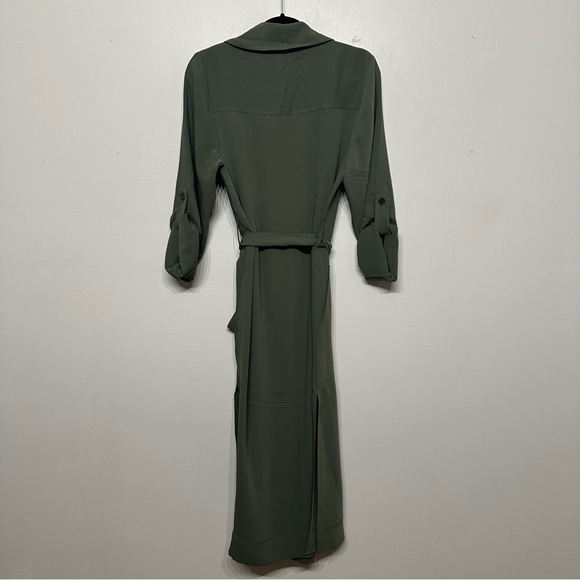 Aritzia Babaton Kahlo Robe Duster Jacket Dark Olive Small - Picture 8 of 10